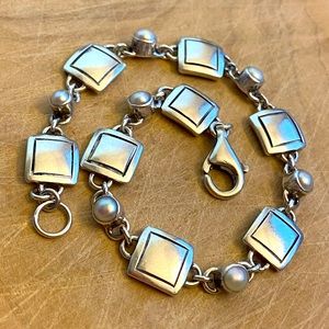 Pearl and 925 sterling silver Baroni Bracelet